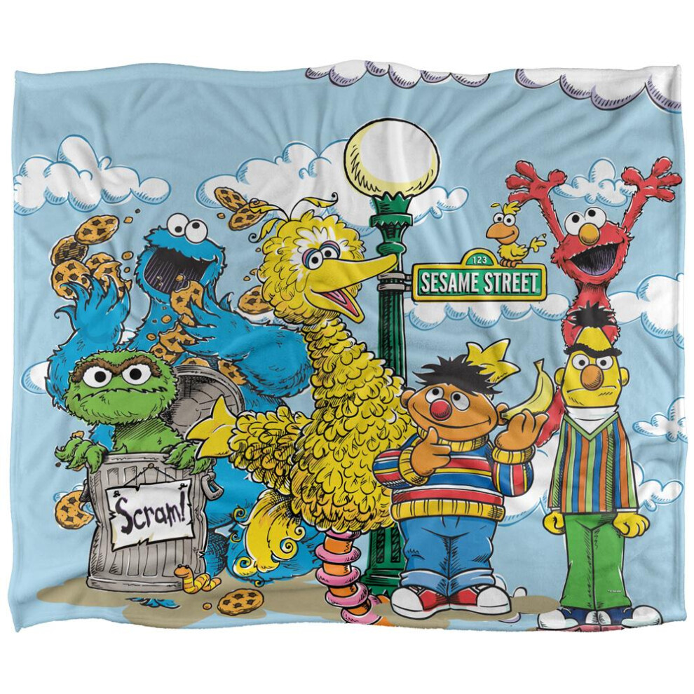 Sesame Street Retro Blanket Multicoloured