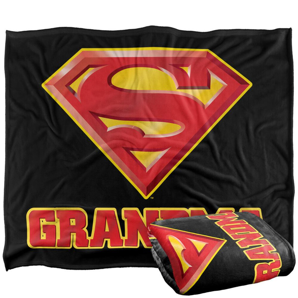 Superman Grandma Logo Blanket Multicoloured