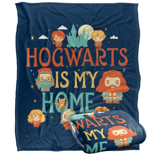 Harry Potter Harry Potter Hogwarts Is My Home Chibi Blanket 2