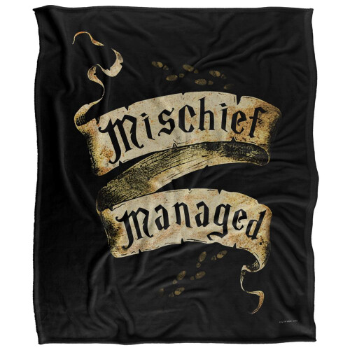 Harry Potter Harry Potter Mischief Managed Scroll Blanket 1