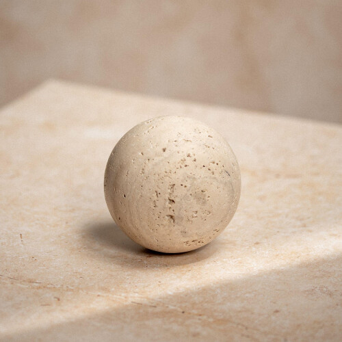 Hestia Travertine Sphere - 10cm 1