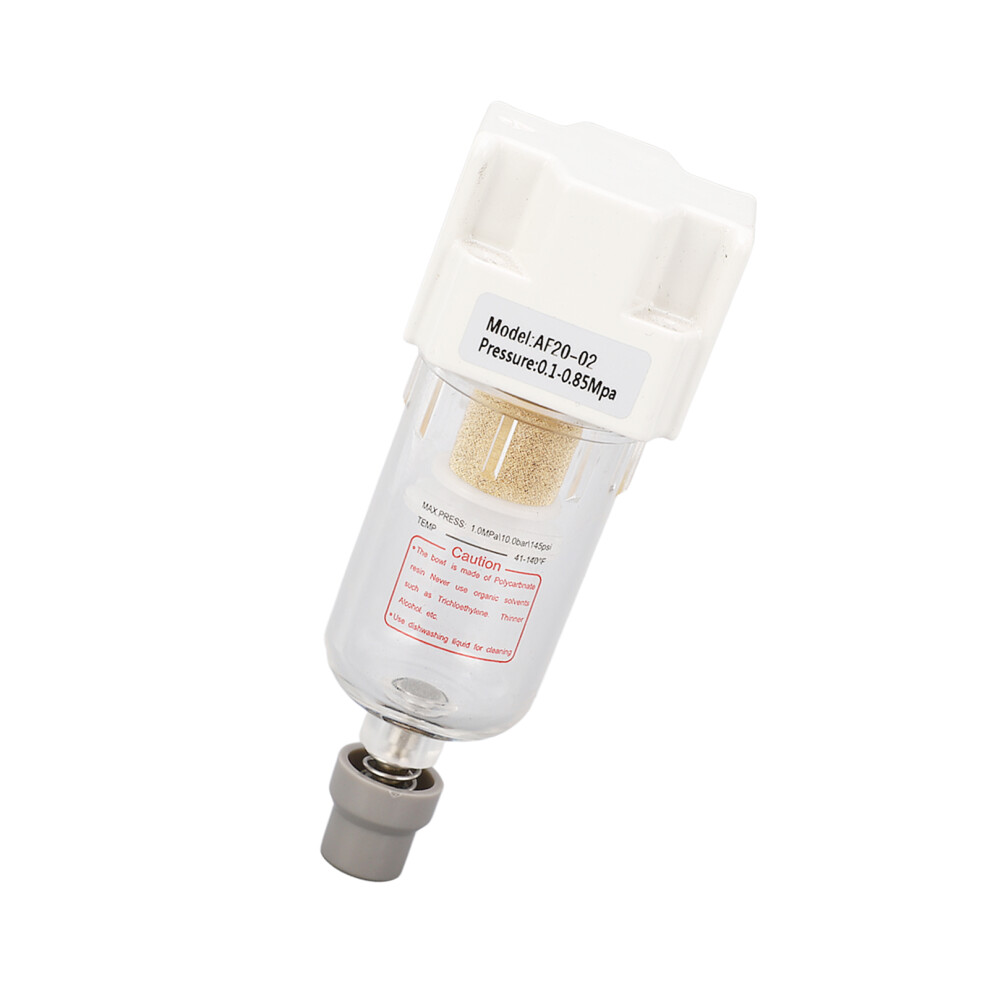 G1/4In Air Line Filter Pressure Regulator 0.1-0.85Mpa Pipe Accessory With Drain 5021370701453