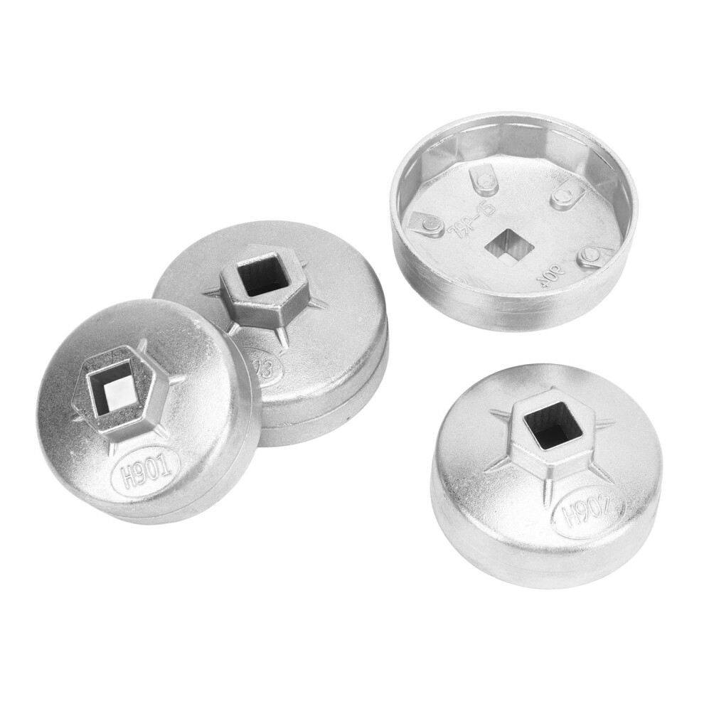 4Pcs Aluminum Oil Filter Wrench Set Fits Bluebird, 20-65Mm Cap Removal 7901370705461