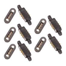 20 Pares 3 Pinos Conector de Pino Pogo Magnético com Mola de 3 Posições Passo de Ímãs 2.3mm Através de Furos Sonda Fêmea Masculina