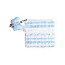 Moderne koreanische Kosmetiktasche, Wolken-Design, zarter-Blau