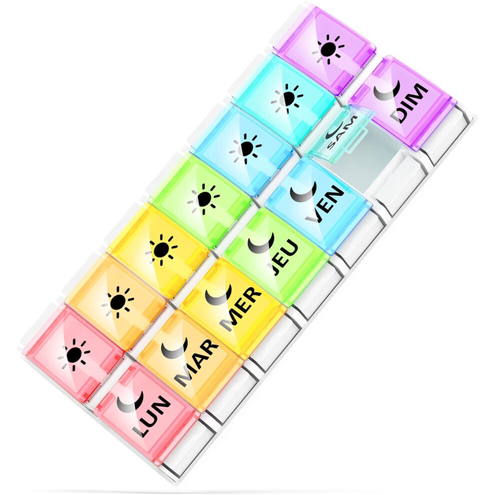 Travel-Friendly Pill Organizer, BPA Free with Innovative Sealing Lid for Secure and Convenient Medication Storage