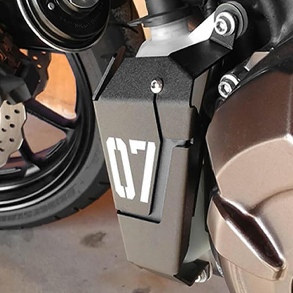 Motorcycle Coolant Tank Protector, Decorative Cnc Aluminum Shield Cover For Yamaha Mt-07 Fz-07 2014-2019, Ensuring Safe And Stylish Rides Black 9169997151261