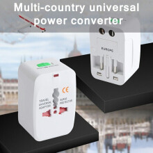 Reisgenoot: Universele voedingsadapter, internationale wandlader voor diverse apparaten, compact en veilig ontwerp, ondersteunt universele spanning.