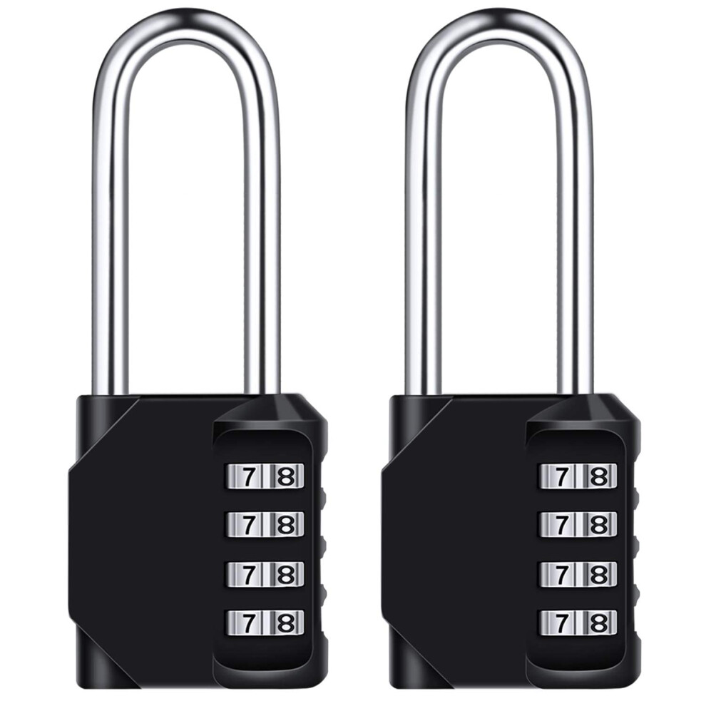 Gym Locker Combination Lock, Weatherproof Combination Lock Sturdy And Durable, 4 Digit Resettable Gym Lock With Hardened Steel Shackle Anti-Rust, 9340959528424