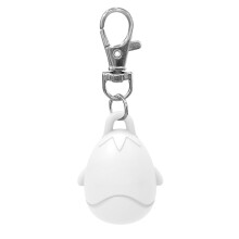 Silicone Cartoon Lip Gloss Keychain Cap Portable Cosmetic-White