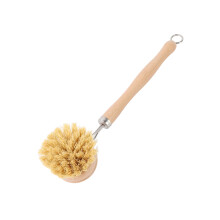 Natural Beechwood Kitchen Brush with Sturdy Sisal Bristles for Pots