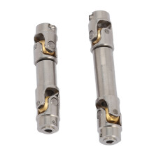 arbre de transmission en acier inoxydable pour voitures télécommandées 1/18, longueur 45-75 mm, argent