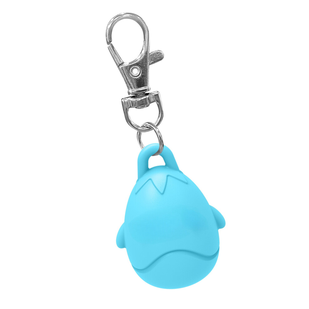 Colorful Lip Balm Keychain Holder Reusable Silicone Bottle-Blue