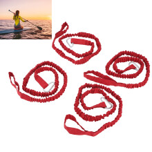 Red 4Pcs Kayak Paddle Leash - Elastic Anti Lost Rope for Canoe & Surfing