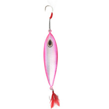 Deep Sea Fishing Jig, Multi Species Artificial Lure With Glow Color Painted Assist Hooks, Slow Pitch Lure Made From Corrosion Resistant Metal, 11.5Cm