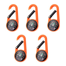 Compact Survival Kit, Outdoor Mini Compass, Reusable Weatherproof Thermometer Keychain For Hiking, Travel