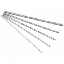 Hochgeschwindigkeitsstahl-Bohrer-Set, extra lang, für präzises Bohren tiefer Löcher in Holz, Kunststoff und Aluminium, 5-teilig, verschiedene