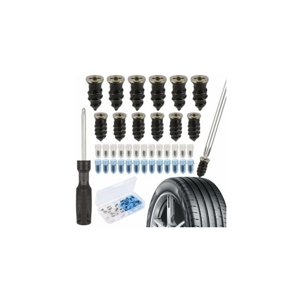Self-Service Tire Repair Kit, Universal Fit Vacuum Tire Plugs With Quick Repair Capabilities For Car, Motorcycle, Truck Tires 9405630979732