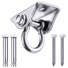 Heavy Duty Stainless Steel Swivel Swing Hanger, Permanent Antirust Anchor For Yoga Hammock Chair And More, Easy To Install On Concrete Or Wood, Suppor