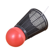 Fishing Lure Cages Badminton Shape Bait Cage Plastic Sturdy Portable Fishing Feeder For Long Time Use