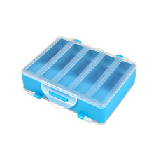 Plastic Fishing Tackle Box Double Sided, Lure Organizer with Grooved Design Ideal Replacement Direct Replacement Eco Friendly Wear Resistant (1PCS)