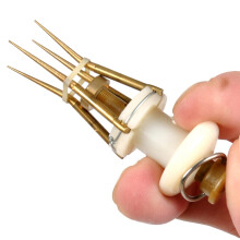 Bloodworm Clip Fishing Tackle Accessory High Durability Brass and Plastic Structure Multi Bait Applicable Non Slip Rubber Band Integrated Bait Holder