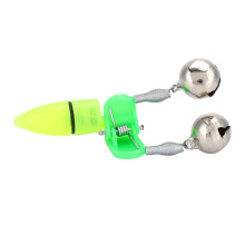 LED Fishing Bell Clip Bite Alarm Indicator On Rod With Twin Bells Durable Metal Double Bells Design For Night Sea Fishing Easy Clip On Fishing Rod