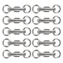 Fishing Swivel With Welded Rings Stainless Steel Heavy Duty Saltwater Freshwater Twist Prevention High Strength Anti Corrosive Three Way Connector