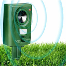 Protezione per orti e fattorie, repellente a ultrasuoni ad energia solare per gatti, cani, uccelli, volpi, scoiattoli, difesa esterna resistente alle