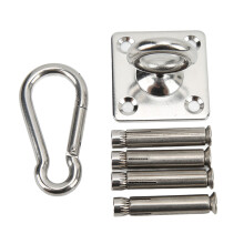 Ceiling Hammock Hanger Kit Heavy Duty Stainless Steel Suspension Hook Rotating Gate Hook Set For Yoga Swing Indoor Outdoor Use