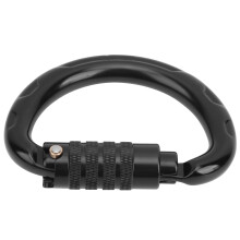 Compact Automatic Locking Carabiner, Hot Forged Keylock System Twist Lock for Rock Climbing, Camping, Hiking, Travel (Black)