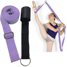 Yoga Stretch Belt for Deepening Poses, Durable Cotton Adjustable Loop Resistance Band for Muscle Flexibility and Physical Therapy, Wide Exercise Strap