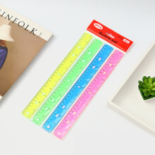 Flexible Jeweltones Color Ruler, Transparent Plastic For Clear Visibility, Dual Side Rulers With Inches And Metric Scales, Durable Shatterproof