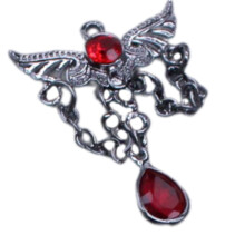 Wing Shape Pendant Alloy Craft Decoration Rhinestones-C