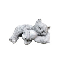 Garden Kitten Figurine Memorial Kitten Ornaments Porch Resin