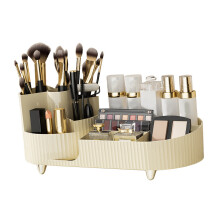Große Kapazität weißer Make-up-Storage-Organizer mit rotierbarem Fach