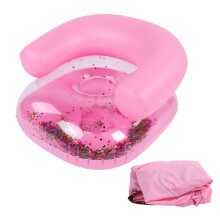 Cadeira de descanso flutuante inflável para água, assento pneumático para descanso, sol e festas aquáticas, com encosto em formato de U, estilo
