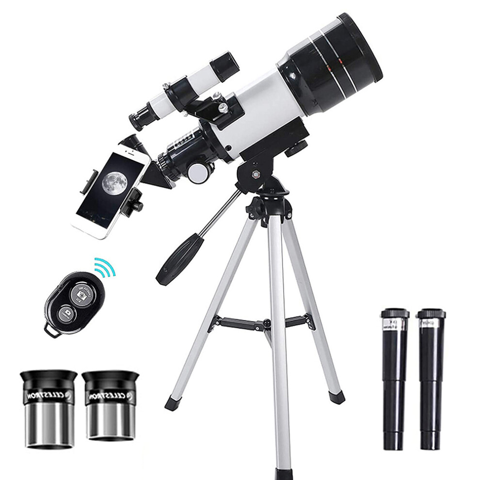 Astronomical Refractor Telescope 70Mm Aperture With Magnification 15X To 150X Fully Multi Coated Lenses Easy To Assemble Wireless Remote Phone 9482828804823
