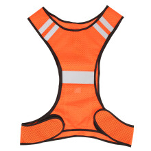 Reflekterande löparväst med hög synlighet och LED-ljus, andningsbar mesh, bekväm elastisk nattsäkerhetsutrustning för cykling, jogging,