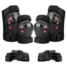 Protection Skate, Climate Neutral Skate Pads for Kids & Adults, Adjustable Elbow Knee Pads with Breathable Nylon Sleeves, Shockproof Non-slip Hand Gua