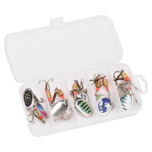 Metal Spinner Baits Fishing Lure Spinnerbait Kit With Tackle Box Multi Fish Target Spinnerbaits Colored Strike Attractor Sleeves Included For Anglers