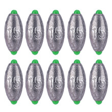 Juego de plomos de pesca tipo huevo de plomo de alta densidad premium para drop shot en agua salada y dulce. Plomos ovalados para lanzar, resistentes