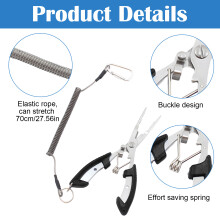 Fishing Pliers, Titanized Stainless Steel Construction, Multitool Including Hook Remover And Line Cutting, 16.8Cm Total Length, Perfect For Saline And