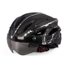 Highly Protected Bike Helmet for Safe Riding, Detachable Magnetic Goggles Included for Enhanced Eye Protection, Fits Most Adults with Adjustable Size