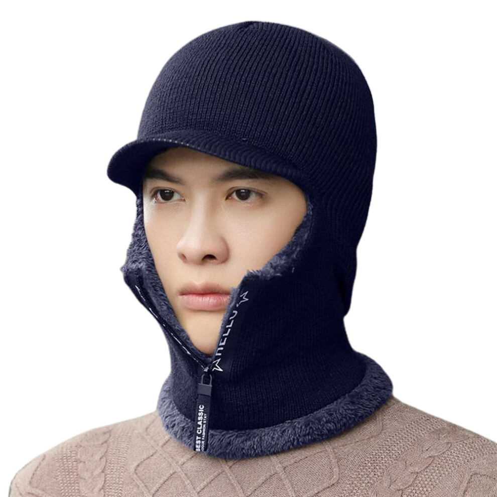 Thermal Balaclava Beanie With Ear Flaps, Windproof Materials Fleece Lined Winter Face Mask And Neck Gaiter Hat, Unisex Ski Headgear For Cold Weather P 9301476932231