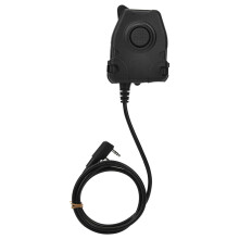 Tactische push-to-talk-knop voor Baofeng-radio's, militaire bedrading compatibel met Kenwood 7 mm-adaptersysteem, antislip tactische PTT-unit,