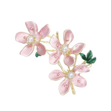 Delicate Peach Flower Jewelry Offering Beauty and Comfort-Pink