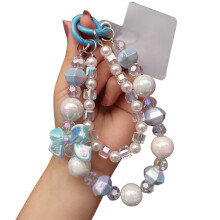 Mehrfarbiges Acryl-Handyketten-Schmuckarmband für-Blau