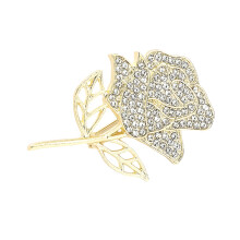 Sparkling Rhinestones Rose Brooches Alloy Pins Elegant Brooch