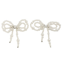 Fashionable Faux Pearls Bows Ankle Chain Pants Hem Adjuster